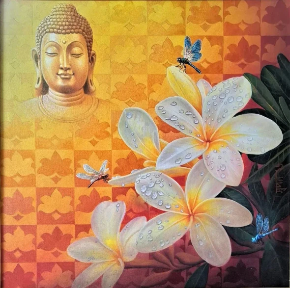 Life (ART-1758-122524) - Handpainted Art Painting - 24in X 24in