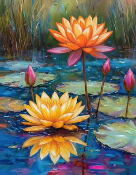 Golden Ripples (212630) (PRT-15697-122634) - Canvas Art Print - 47in X 60in