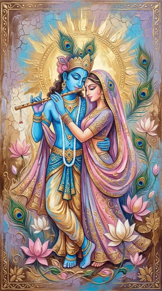 Peace Arrives With Divine Presence (PRT-15697-122642) - Canvas Art Print - 33in X 60in