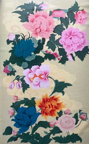 The Unfold Stories Of Past, Present & Future (ART-8325-122752) - Handpainted Art Painting - 36in X 60in