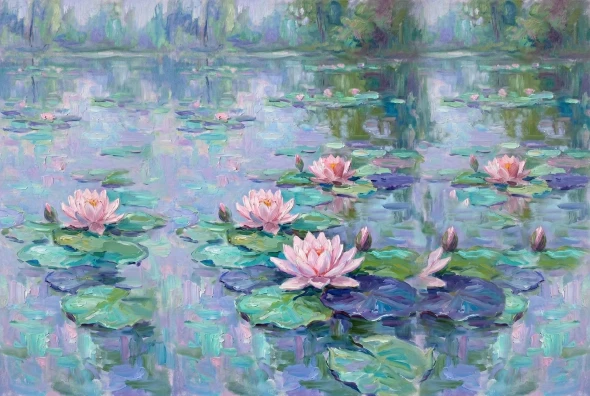 Soft Ripples Of Spring (PRT-15697-122724) - Canvas Art Print - 60in X 40in