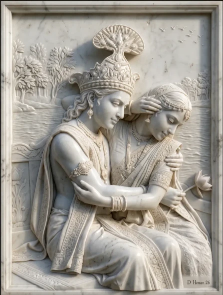 Eternal Resonance In Marble (PRT-18374-122680) - Canvas Art Print - 23in X 30in