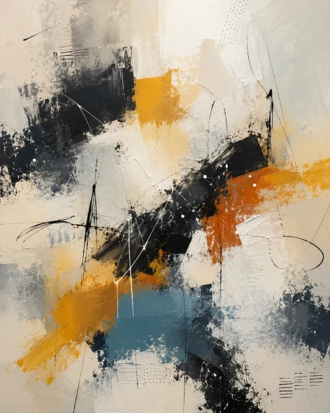 Abstract Painting (ART-3319-122870) - Handpainted Art Painting - 30in X 36in