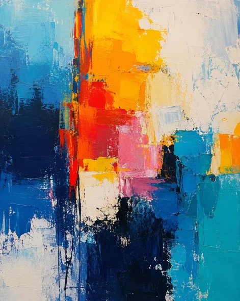 Abstract Painting (ART-3319-122866) - Handpainted Art Painting - 30in X 36in