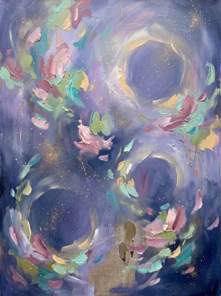 Celestial Peace Garden | Luminous Awakening Collection | 05 Of 50 (PRT-15697-122850) - Canvas Art Print - 45in X 60in