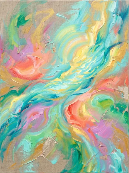 River Of Joyful Renewal | Luminous Awakening Collection | 02 Of 50 (PRT-15697-122847) - Canvas Art Print - 45in X 60in