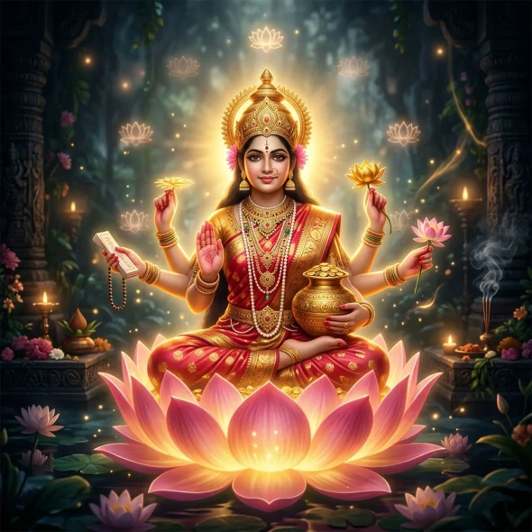 Kamala Ma - The Grace Of The Present | This Moment Is Already Perfect | Presence Goddess Art Print (PRT-8740-122836) - Canvas Art Print - 12in X 12in