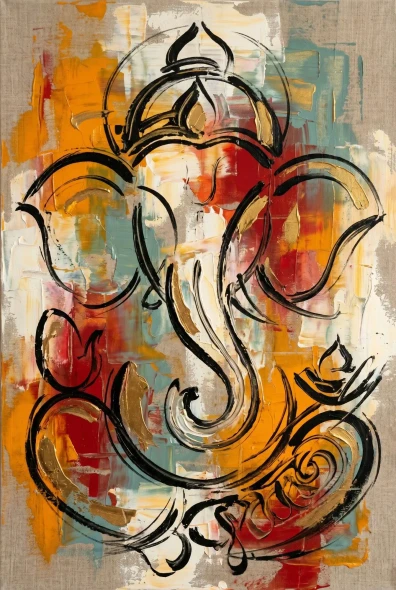 Gestural Energy Of Wisdom (PRT-15697-122901) - Canvas Art Print - 24in X 36in