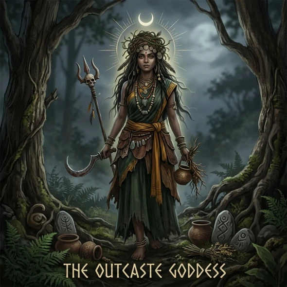 Matangi Ma - The Outcaste Goddess | Divine Presence In The Rejected | Chandalini Digital Art Print (PRT-8740-122827) - Canvas Art Print - 12in X 12in