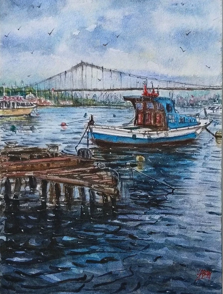 SEASCAPES 4 (ART-7460-122920) - Handpainted Art Painting - 12in X 16in