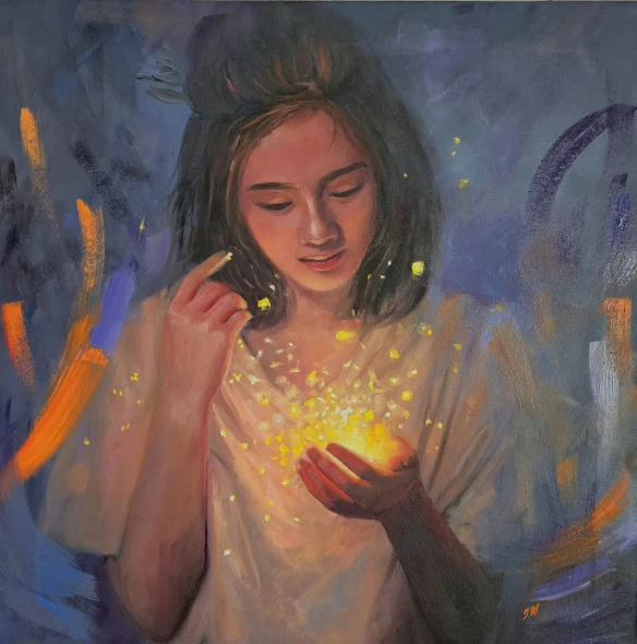 Light Within (ART-5120-122944) - Handpainted Art Painting - 24in X 24in
