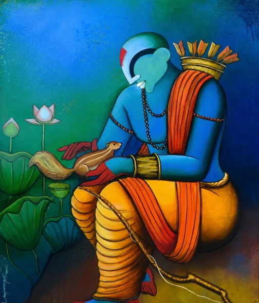 The Divine Touch (ART-6351-122936) - Handpainted Art Painting - 36in X 42in