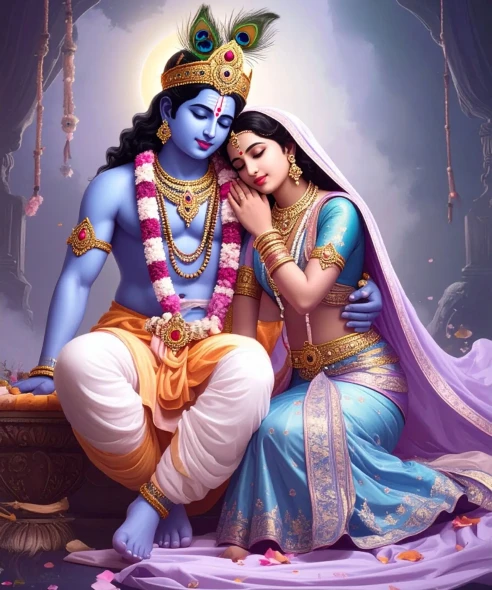 Moonlit Embrace Of Eternal Love (PRT-17594-122955) - Canvas Art Print - 25in X 30in