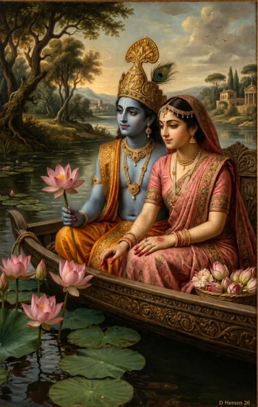 Divine Voyage: A Moment Of Serenity (PRT-18374-122912) - Canvas Art Print - 23in X 36in