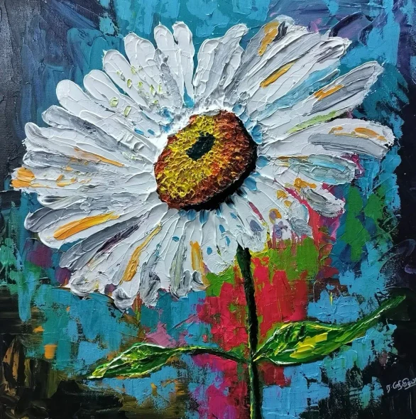 Daisy (PRT-18168-123108) - Canvas Art Print - 24in X 24in