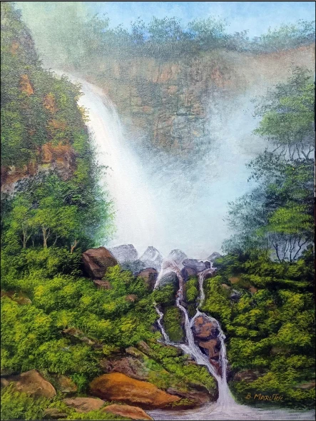Landscape (ART-1342-123002) - Handpainted Art Painting - 18in X 24in