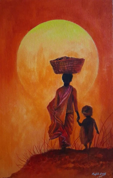 The Promise (ART-4209-123177) - Handpainted Art Painting - 12in X 18in