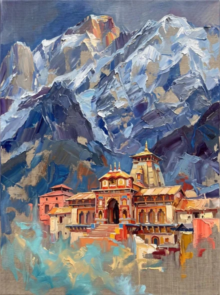 Badrinath In Stillness (PRT-15697-123225) - Canvas Art Print - 45in X 60in