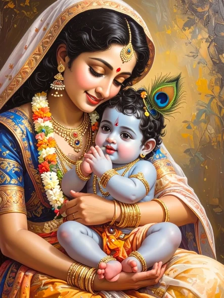 Ma Ki Mamta (PRT-17594-123181) - Canvas Art Print - 18in X 24in