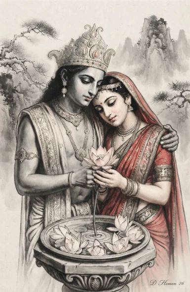 Title: Eternal Offering (PRT-18374-123142) - Canvas Art Print - 20in X 30in
