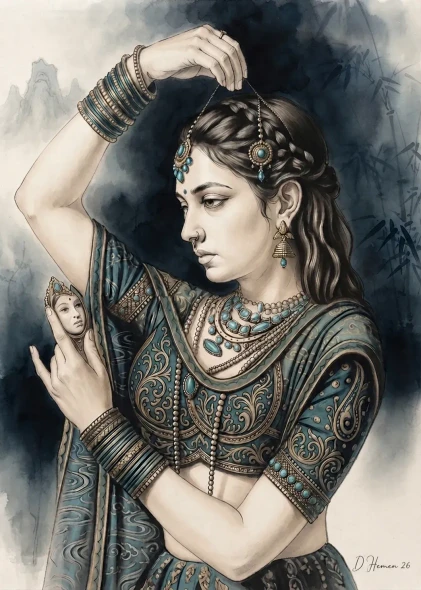 The Grace Of Anticipation: Vasakasajja (PRT-18374-123138) - Canvas Art Print - 21in X 30in