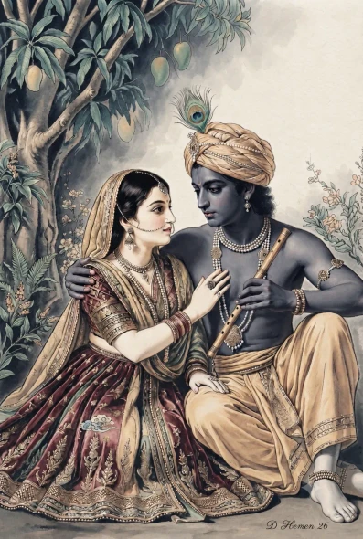 Eternal Resonance: The Divine Embrace (PRT-18374-123126) - Canvas Art Print - 20in X 30in