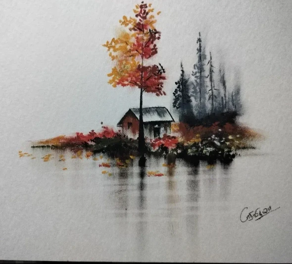 Whispers Of Autumn (PRT-18168-123021) - Canvas Art Print - 18in X 16in