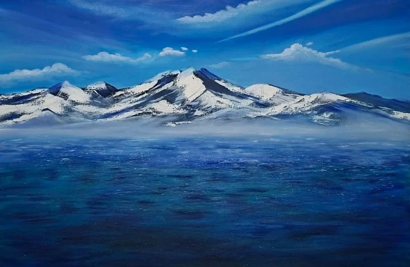 The Antarctic Dream (ART-18687-123300) - Handpainted Art Painting - 36in X 24in