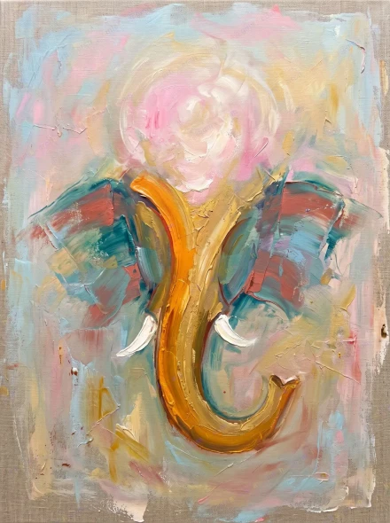 Dawn Of Ganesha (PRT-15697-123318) - Canvas Art Print - 45in X 60in