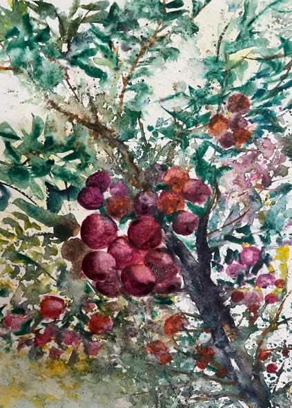 The Apple Tree (PRT-8841-123313) - Canvas Art Print - 13in X 18in