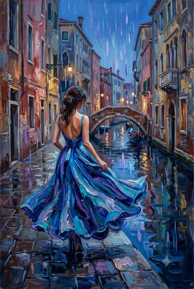 Reflections Of Venice (PRT-15697-123348) - Canvas Art Print - 40in X 60in