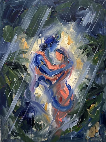 Ribbons Of Eternal Love (PRT-15697-123338) - Canvas Art Print - 45in X 60in