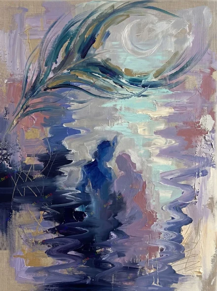 Reflections Of Divine Love (PRT-15697-123337) - Canvas Art Print - 45in X 60in