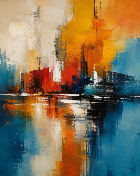 Abstract Painting (ART-3319-123468) - Handpainted Art Painting - 36in X 48in