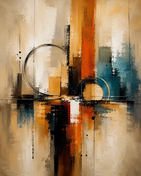 Abstract Painting (ART-3319-123462) - Handpainted Art Painting - 30in X 36in