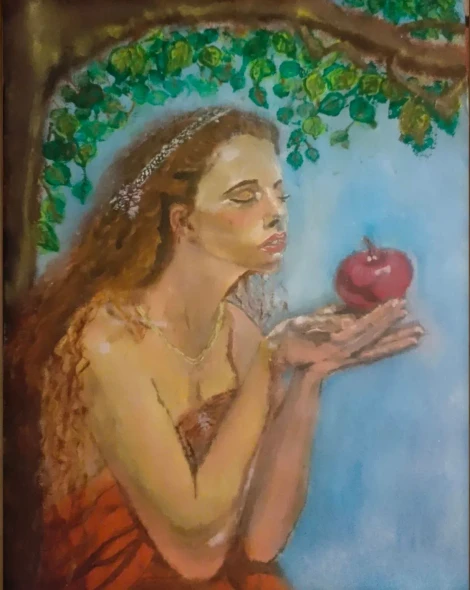 I Am Your Soul (ART-17475-123301) - Handpainted Art Painting - 12in X 14in