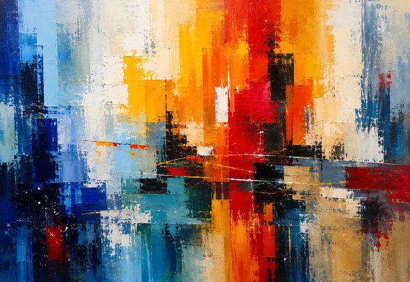 Abstract Painting (ART-3319-123536) - Handpainted Art Painting - 48in X 36in