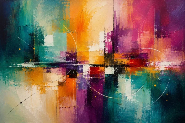 Abstract Painting (ART-3319-123531) - Handpainted Art Painting - 40in X 30in