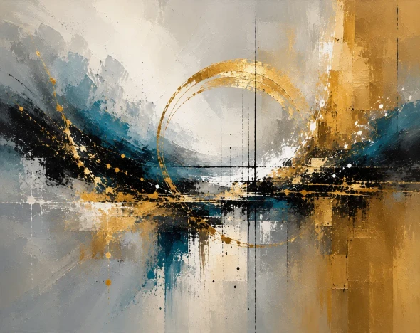Abstract Painting (ART-3319-123528) - Handpainted Art Painting - 40in X 30in