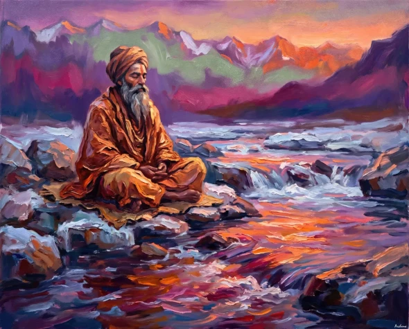 Sacred Himalayan Calm (PRT-15697-123519) - Canvas Art Print - 60in X 48in