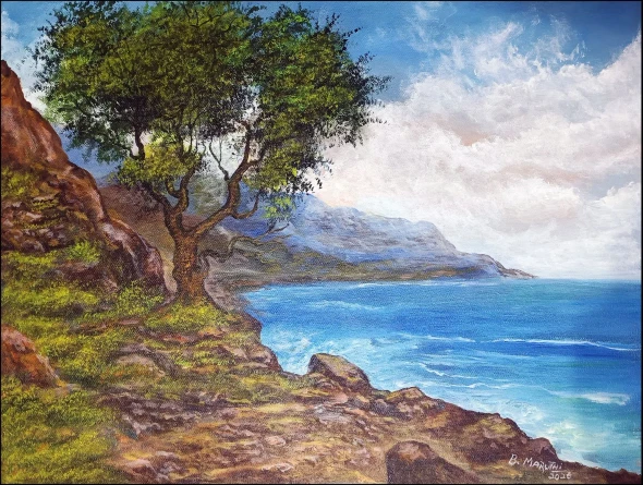 Lanscape (ART-1342-123500) - Handpainted Art Painting - 24in X 18in