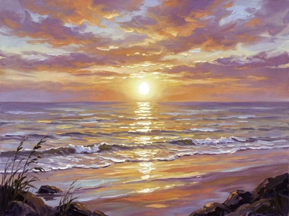 Symphony Of Dawn (PRT-15697-123639) - Canvas Art Print - 60in X 45in