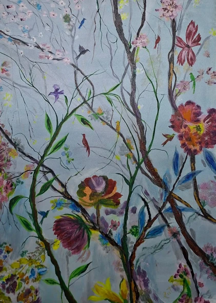 THE GARDEN OF ELYSIUM (ART-18687-123650) - Handpainted Art Painting - 24in X 33in