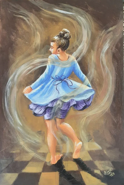 Wings Within (ART-18235-123745) - Handpainted Art Painting - 16in X 24in