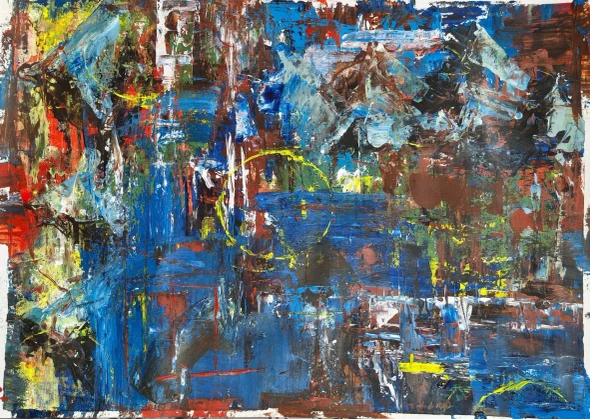 The Last Latitude (ART-18750-123740) - Handpainted Art Painting - 11in X 16in