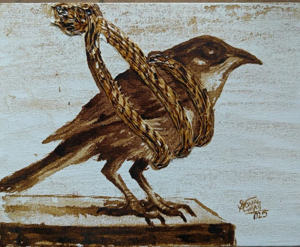 Egotism (ART-18235-123715) - Handpainted Art Painting - 8in X 10in