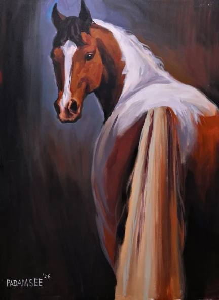 BEYOND THE FRAME (ART-18703-123801) - Handpainted Art Painting - 24in X 36in
