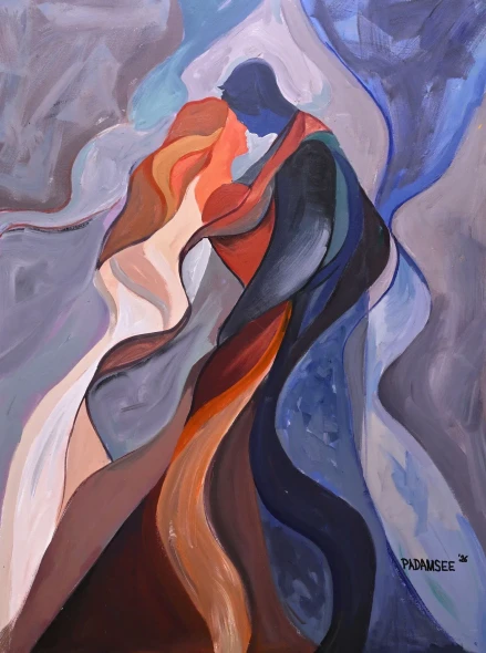 INTERWOVEN SOULS (ART-18703-123800) - Handpainted Art Painting - 36in X 48in