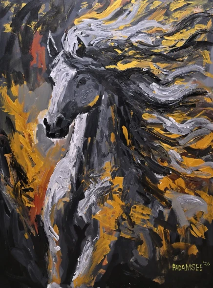 GILDED TEMPEST (PRT-18703-123905) - Canvas Art Print - 35in X 48in