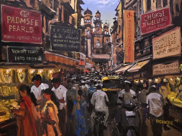 THE LIVING BAZAAR (PRT-18703-123867) - Canvas Art Print - 48in X 36in